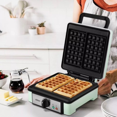Electric waffle box KTFORT KT-1693, 1200 W, Belgian, mint-2