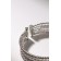 Bracelet with pearls "Milligan" two paths, ball No. 4, white color in silver, d = 5.8 cm