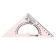 Triangle 12 cm, 45 °, calligrata, with a transporter, plastic, transparent mix