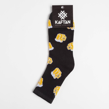 Male socks "Beer" size 41-44 (27-29 cm), black-2