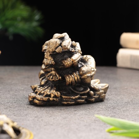 Souvenir "Triple Monetary toad", Hyps concrete, 6x6x8 cm, set 3 pcs, 6x8.5 cm-2