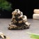Souvenir "Triple Monetary toad", Hyps concrete, 6x6x8 cm, set 3 pcs, 6x8.5 cm