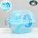Carrier carrier carrier with a house, shelf, drinker, 29x23x23 cm, blue