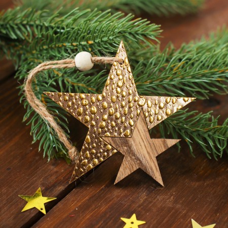 New Year's suspension "Star Way", Color Gold