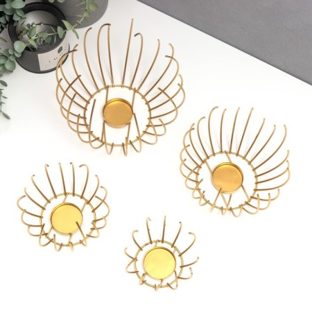 Climber Metal "Ball of the rods" set 4 pcs gold 17x20x20 cm-2