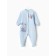 Overalls for a boy with closed legs, blue color, height 74 cm