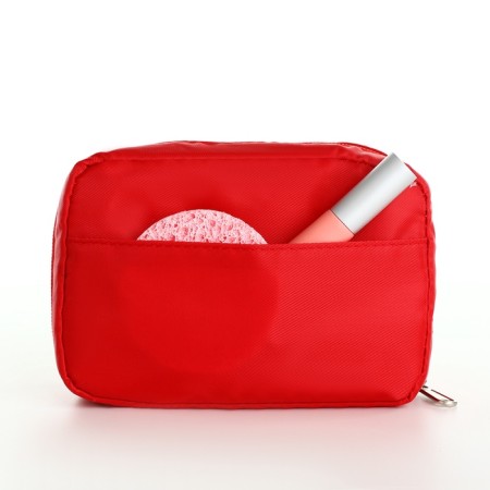 Cosmetic bag Dor units, 16*6*10.5, lightning department, lining, n/pocket, red-2
