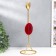 Summary Metal for 1 candle "Marble circle. Pink sunset" Gold 29x9.5x9.5 cm