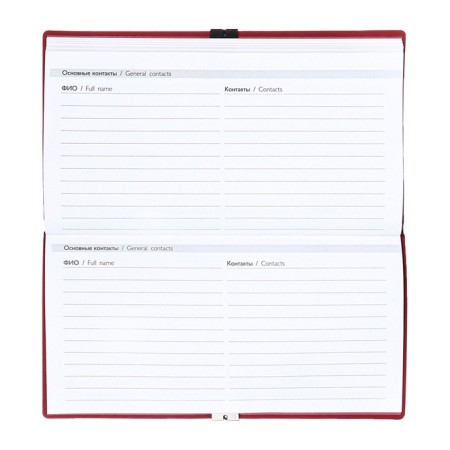 The weekly dated 2025, Escalada, 175 x 95 mm, soft cover with artificial leather, 64 sheets, pancake embossing, block 70, red-13