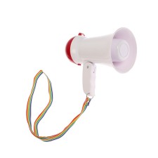 Megaphone manual RAD-02, 5 W, range up to 50 m, recording 10 sec, 3 modes, white