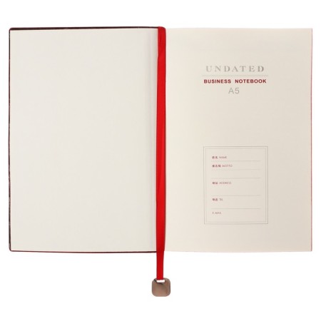 Deliciper of Leduced A5, 80 sheets, line, cover of leatherette, with a handle, in a gift box, red-3