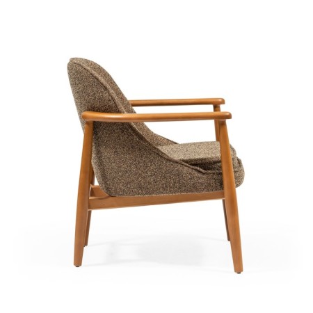 Warm Vibes living room chair, beech frame, polyester fabric, olive khaki color-1
