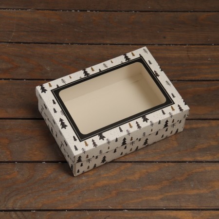 The box is folding, the lid is, with the window of the "Magic New Year" 24 x 17 x 8 cm-1