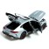 Metal car "coupe", 1:24, doors, hood, trunk, inertia, gray color are opened