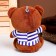 Soft toy "Bear", in a striped T -shirt, 18 cm