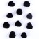 Knitted hat knitted, set 10 pcs., Black color