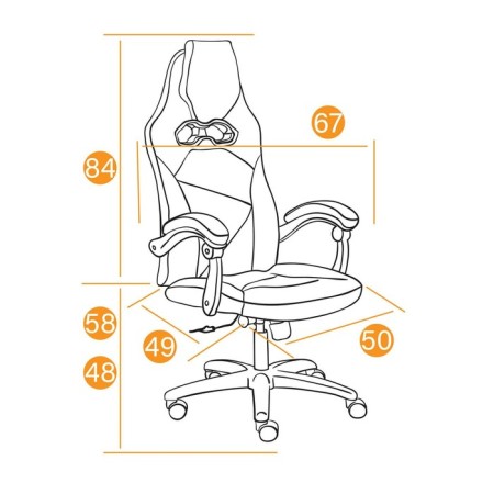 Arena Fllock, Gray/Black Arena Chair, 29/35-7