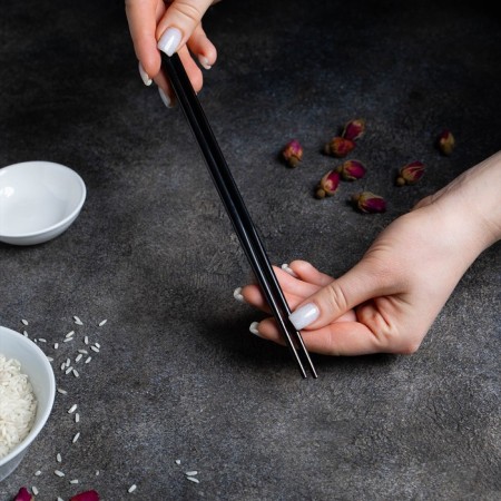 Bacchette sushi sticks, length 21 cm, black color-3