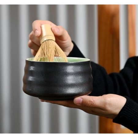 Set for preparing a match of tea 4 in 1: a corolla is private, stand, spoon tasaku, bowl of mole-1