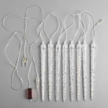 Garland “icicles rhyflated” 2.5 × 0.3 m, IP65, transparent thread, 192 LED, glow of multi with the effect of 12 V effect-4