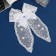 Hair elastic band Bant "Schoolgirl" Galant Lace Beads, 24x17 cm, White