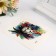 Tattoo on the body color "Leo in flowers" 10x8 cm