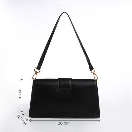 Female bag Textura, average size, black color-3