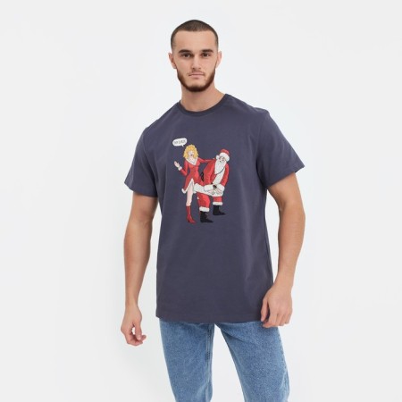 New Year's T -shirt, color graphite, size 54