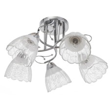Economic Service light peony 5x60W E27, chrome 48x48x21 cm
