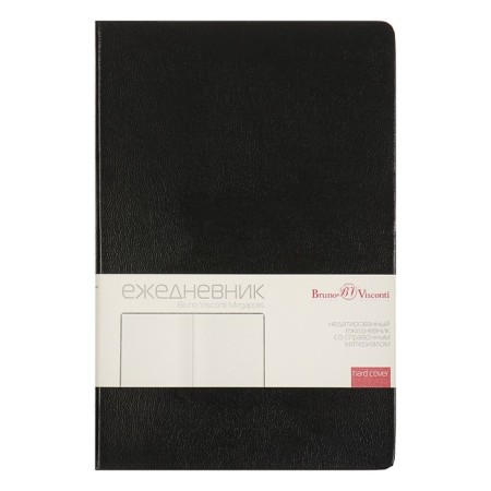 Deliciper of Leduced A5, 160 sheets Megapolis, hard cover, artificial leather, black