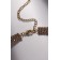 Choker "ice" tie, white color in gold, 27 cm