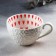 Ceramic mug "hearts", 290 ml, white color