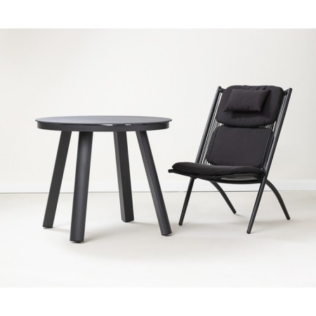 Dining table Leif, 900 × 900 × 750 mm, dark gray color-5