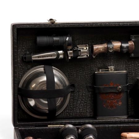 Set with skewers Gift "buffalo" No. 30, in the case from eco-leather-4