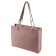 Female bag, genuine leather, pink 33x10x30 cm