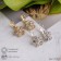 Earrings with rhinestones "Scarlet Flower", color mix