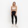 Female leggings, black color, size 48