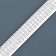 A collar with rows of 4 rows and rhinestones on a buckle, 38 x 1.5 cm, Osh 26-33, white