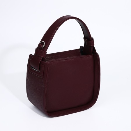 TEXTURA bag on the zipper, small size, burgundy color-1