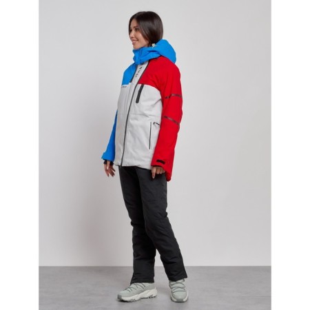 Ski costume female winter, size 50, red color-1