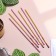 Set of candles in the cake, 6 pieces "Happy", 17 cm, gold with pink
