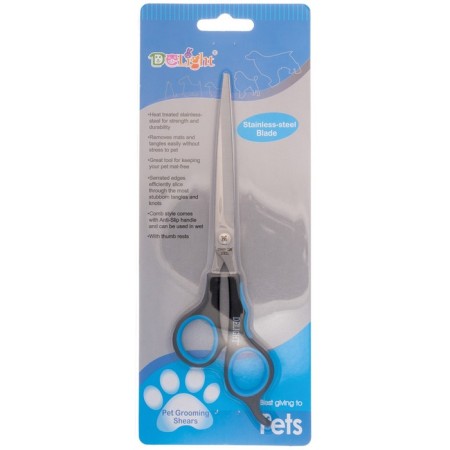 Delight scissors for haircuts, displaced rings, black and blue-3