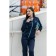 Sports Fomen's costume, size 48, dark blue color, turquoise