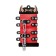 An handcuffs Pecado BDSM, soft with two handle straps, genuine leather, red-black 93243