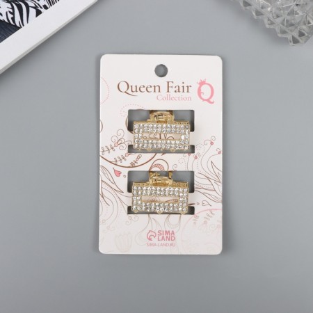 Hair crab "Florence" (set 2 pcs) 2.5 cm, gold-1