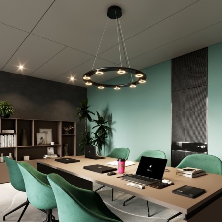 Lumber of the suspended Odeon Light. Turman, 75W, LED, 1590x800x800 mm, black color-3