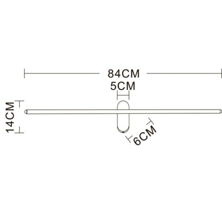Decorative backlight by Arte Lamp Prima A2028AP-1CC, LED, 8 W, 6x14x84 cm, 460 lm, chrome-1