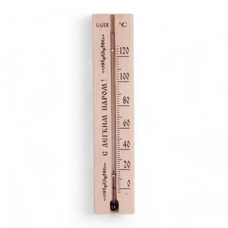 Thermometer, thermometer "with light steam", for a bath and sauna, from 0 ° C to +120 ° C, 22 x 4 x 1.4 cm-1