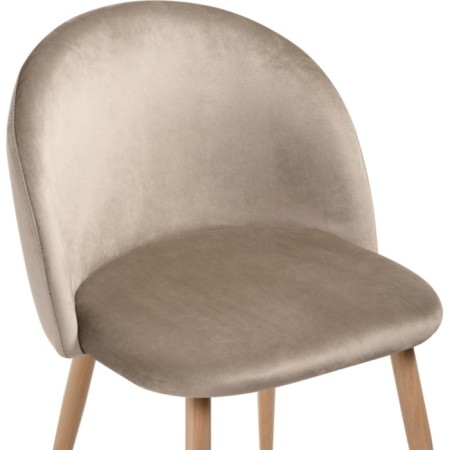 ALDO Metal Carcass stained metal/velor, natural/beige 50x50x77.5 cm-4