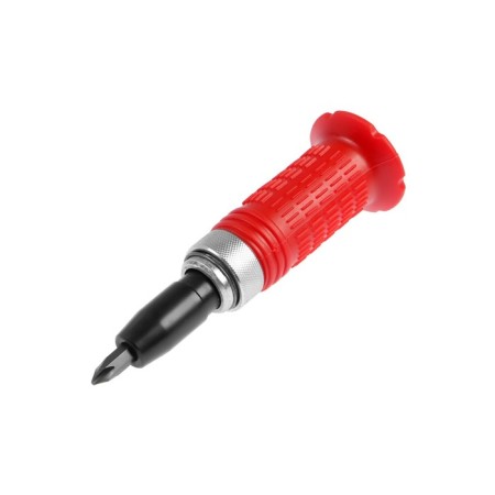 Sprinking screwdriver 1/2 ", with bats 6 pcs., Rubberized handle, case-2